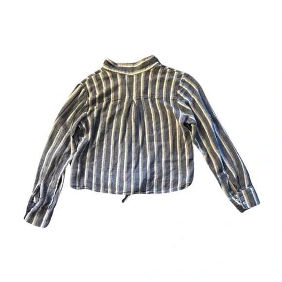 Cloth & Stone Anthropologie denim striped blouse small - Picture 4 of 6